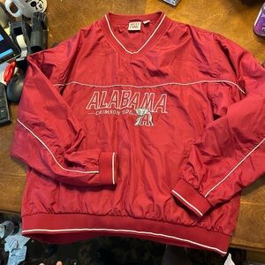 Vintage Alabama Crimson Tide Sweatshirt Mens XL Red Windbreaker College Football